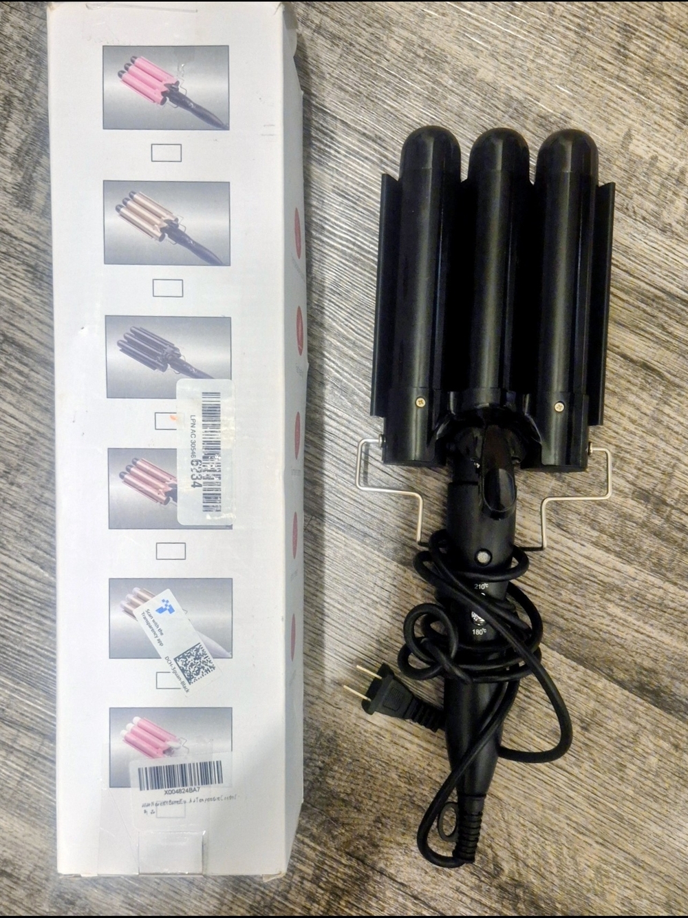 Amazon Black Triple Barrel Waver Hair Curler